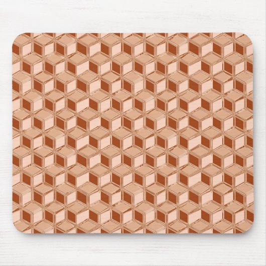 Chrome-3-d-Boxen - kupferfarben Mousepad (Vorne)
