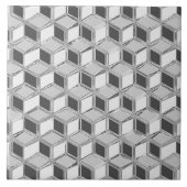 Chrome 3-d Boxen - silber grau Fliese (Vorderseite)