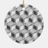 Chrome 3-d Boxen - silber grau Keramikornament (Hinten)