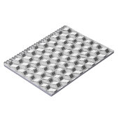 Chrome 3-d Boxen - silber grau Notizblock (Linke Seite)