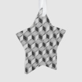 Chrome 3-d Boxen - silber grau Ornament (Vorderseite)