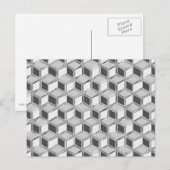 Chrome 3-d Boxen - silber grau Postkarte (Vorne/Hinten)