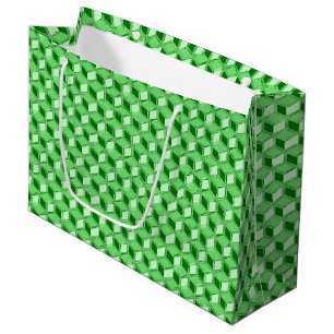 Chrome 3-d Boxen - Smaragdgrün Große Geschenktüte