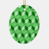 Chrome 3-d Boxen - Smaragdgrün Keramikornament (Rechts)