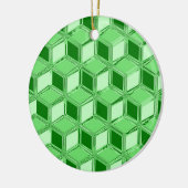 Chrome 3-d Boxen - Smaragdgrün Keramikornament (Links)