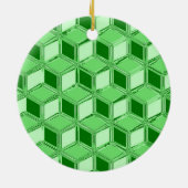 Chrome 3-d Boxen - Smaragdgrün Keramikornament (Hinten)