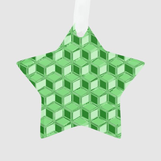 Chrome 3-d Boxen - Smaragdgrün Ornament (Rückseite)