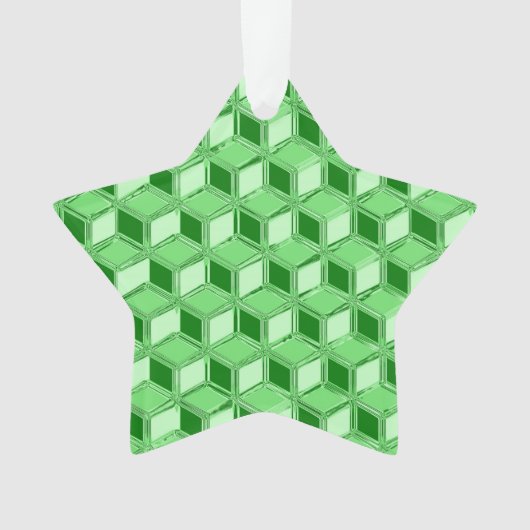 Chrome 3-d Boxen - Smaragdgrün Ornament (Vorderseite)