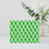 Chrome 3-d Boxen - Smaragdgrün Postkarte (Stehend Vorderseite)