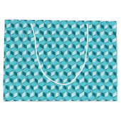 Chrome-3-d-Boxen - Türkis/Aqua Große Geschenktüte (Rückseite)