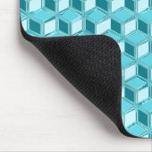 Chrome-3-d-Boxen - Türkis/Aqua Mousepad (Ecke)