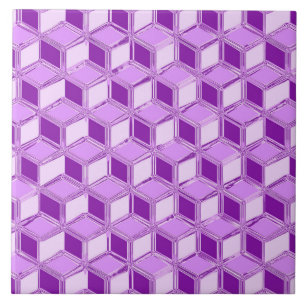 Chrome 3-d Boxen - violett lila Fliese