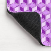 Chrome 3-d Boxen - violett lila Mousepad (Ecke)
