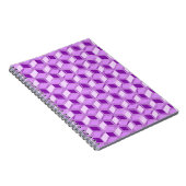 Chrome 3-d Boxen - violett lila Notizblock (Rechte Seite)