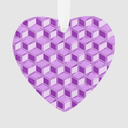 Chrome 3-d Boxen - violett lila Ornament (Vorderseite)