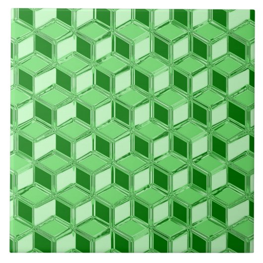 Chrome 3D-Boxen - Smaragdgrün Fliese (Vorderseite)