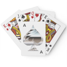 Chrome Ace of Spades Classic Playing Cards