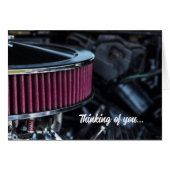 Chrome Air Intake Thinking You Card (Vorderseite (Horizontal))
