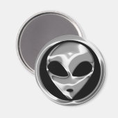 CHROME ALIEN HEAD MAGNET (Vorderseite/Rückseite)