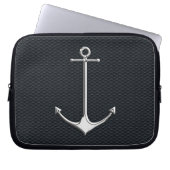 Chrome Anchor auf Honeycombs Nautical Lifestyle Laptopschutzhülle (Vorderseite)