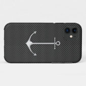 Chrome Anchor auf Kohlenstofffaser Nautical Lifest Case-Mate iPhone Hülle (Rückseite (Horizontal))
