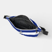 Chrome Anchor auf Nautical Navy Blue Stripes Print Bauchtasche (Offen)