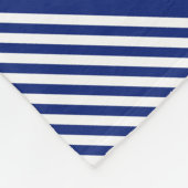 Chrome Anchor auf Nautical Navy Blue Stripes Print Fleecedecke (Ecke)