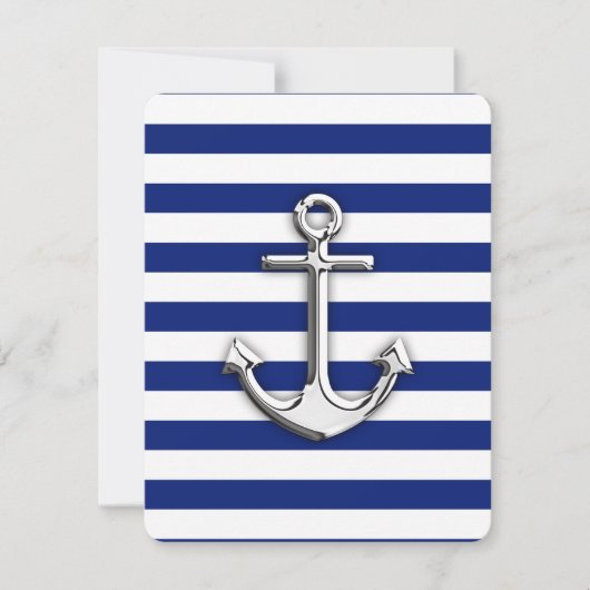 Chrome Anchor auf Navy Stripes (Vorderseite)