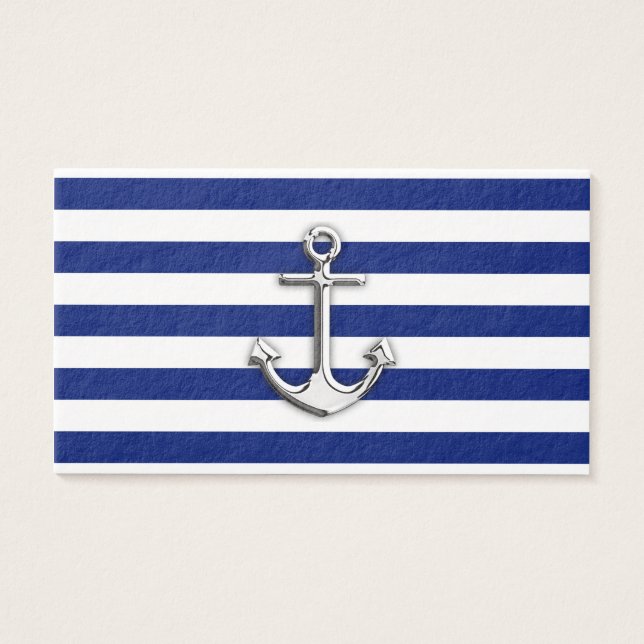 Chrome Anchor auf Navy Stripes (Vorderseite)
