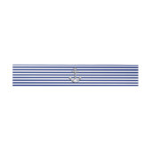 Chrome Anchor auf Navy Stripes Einladungsbanderole (Flach)