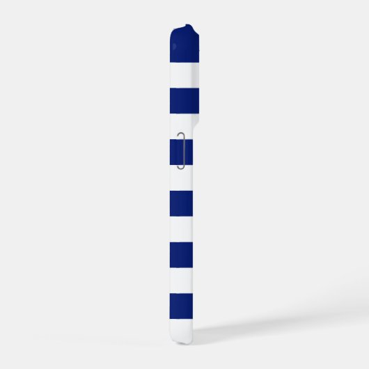 Chrome Anchor auf Navy Stripes iPhone Hülle (Rechte Seite)