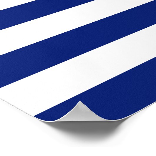 Chrome Anchor auf Navy Stripes Poster (Ecke)