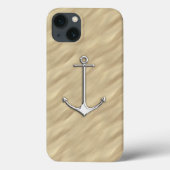 Chrome Anchor auf Sandy Beach Print Case-Mate iPhone Hülle (Rückseite)