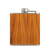 Chrome Anchor auf Teak Print Flachmann (Rückseite)