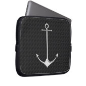 Chrome Anchor Leather Schachbretts Nautische Lifes Laptopschutzhülle