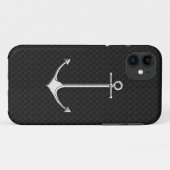 Chrome Anchor on Snake Skin Nautical Lifestyle Case-Mate iPhone Hülle (Rückseite (Horizontal))