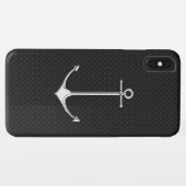 Chrome Anchor on Snake Skin Nautical Lifestyle Case-Mate iPhone Hülle (Rückseite (Horizontal))