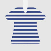 Chrome Anker auf Navy Stripes Print Ornament (Rückseite)