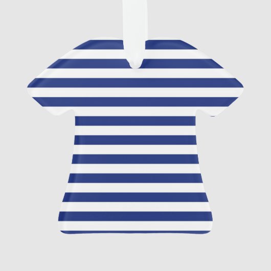 Chrome Anker auf Navy Stripes Print Ornament (Rückseite)