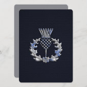 Chrome auf Carbon Fibre Print Scottish Thistle (Vorne/Hinten)