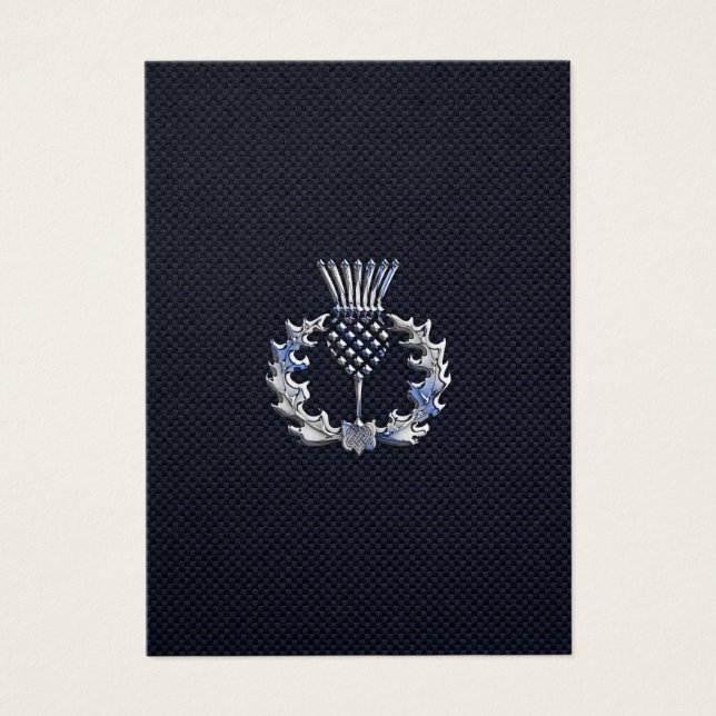 Chrome auf Carbon Fibre Print Scottish Thistle (Vorderseite)