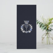Chrome auf Carbon Fibre Print Scottish Thistle (Stehend Vorderseite)