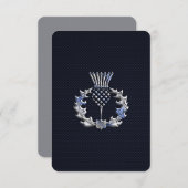 Chrome auf Carbon Fibre Print Scottish Thistle (Vorne/Hinten)