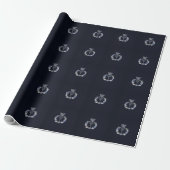 Chrome auf Carbon Fibre Print Scottish Thistle Geschenkpapier (Ungerollt)