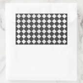 Chrome auf Carbon Fibre Style-Schachbrettern Rechteckiger Aufkleber (Tasche)