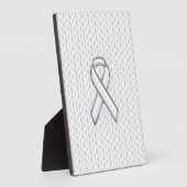 Chrome auf dem "White Strick Ribbon Awareness Prin Fotoplatte (Seite)