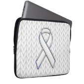 Chrome auf dem "White Strick Ribbon Awareness Prin Laptopschutzhülle (Vorne Rechts)