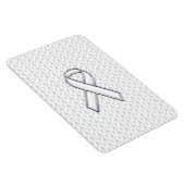 Chrome auf dem "White Strick Ribbon Awareness Prin Magnet (Rechte Seite)