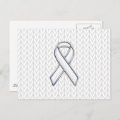 Chrome auf White Chevrons Band-Bewusstseinsdruck Postkarte (Vorne/Hinten)