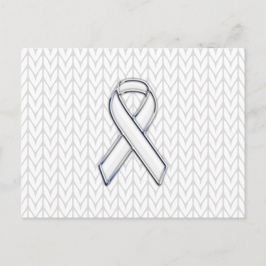 Chrome auf White Chevrons Band-Bewusstseinsdruck Postkarte (Vorderseite)